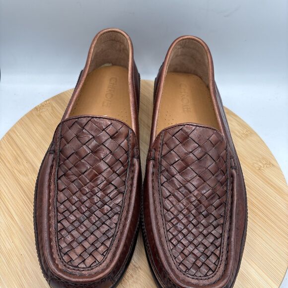 Cherokee Mens Size 11 Woven Leather Loafer Shoes Made in Brazil Vintage - Picture 3 of 10